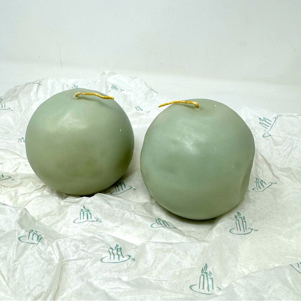 2 - 3” Round Ball Candles Wild Fern | PartyLite